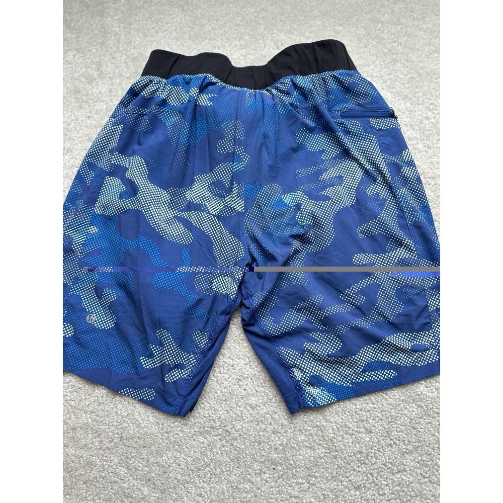 Lululemon T.H.E. Short *Luxtreme Liner 9" Big Pebble Camo Dark Cobalt Sea Mist M - Picture 6 of 10